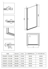 Dušiuks Deante Kerria plus, Chrome, 80 cm price and information | Shower walls and shower doors | hansapost.ee