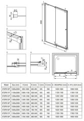 Duši lükanduks Deante Kerria plus, Chrome, 130 cm цена и информация | Душевые двери и стены | hansapost.ee