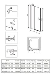 Hingedega dušiuks Deante Kerria plus, Nero, 120 cm price and information | Shower walls and shower doors | hansapost.ee