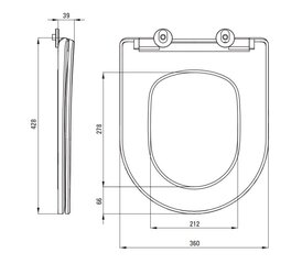 Seinapealne wc-pott Deante Jasmin Rimless koos aeglaselt sulguva kaanega цена и информация | Унитазы | hansapost.ee