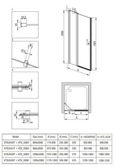 Hingedega dušiuks Deante Kerria plus, Nero, 100 cm price and information | Shower walls and shower doors | hansapost.ee