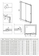 Stumdomos dušo durys Deante Kerria plus, 120 cm, Chrome цена и информация | Душевые двери и стены | hansapost.ee