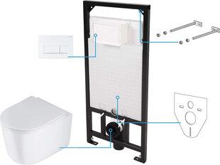 Wc-poti komplekt Deante Jasmin 6in1 hind ja info | WС-potid | hansapost.ee