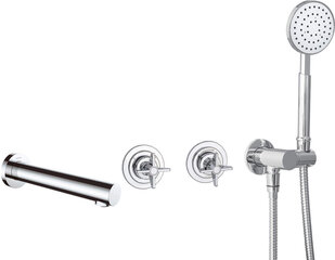 Peidetud duši/vanni komplekt Deante Temisto, Chrome, NAC_09TQ price and information | Bathroom faucets | hansapost.ee