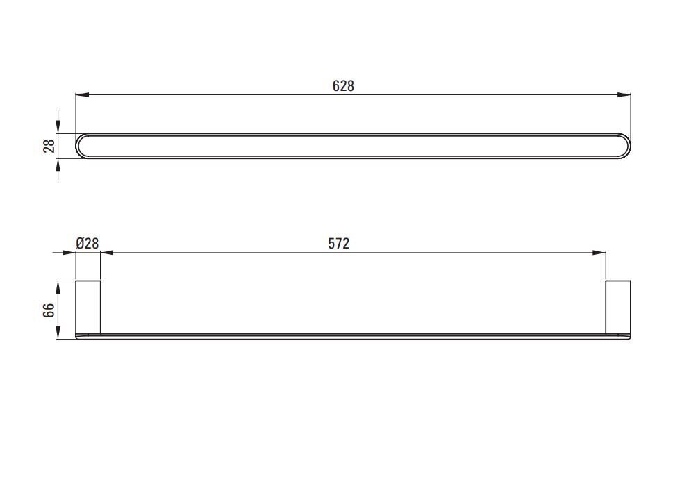 Rätikukuivati ​​Deante Round, 60 cm hind ja info | Vannitoa aksessuaarid | hansapost.ee