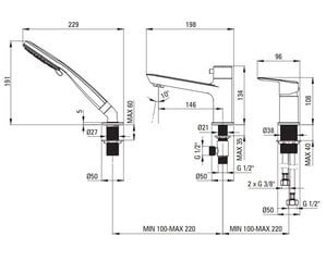 Vannitoa segistikomplekt Deante Arnika, Chrome, BQA_013M price and information | Bathroom faucets | hansapost.ee