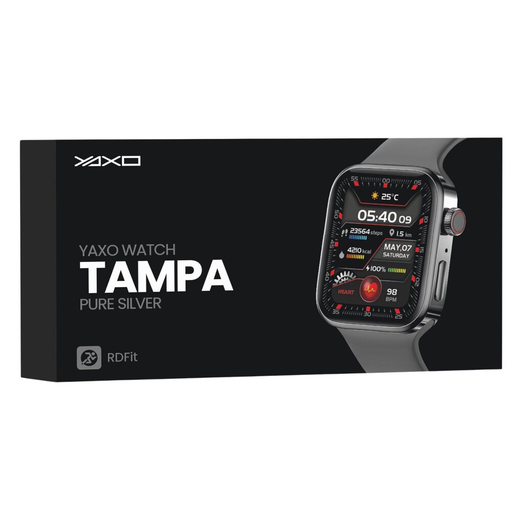 Yaxo watch Tampa Pure Silver YWTWT02BSB цена и информация | Nutikellad, laste nutikellad | hansapost.ee