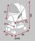 Käru Trixie, hall цена и информация | Transpordipuurid, -kotid ja aedikud | hansapost.ee