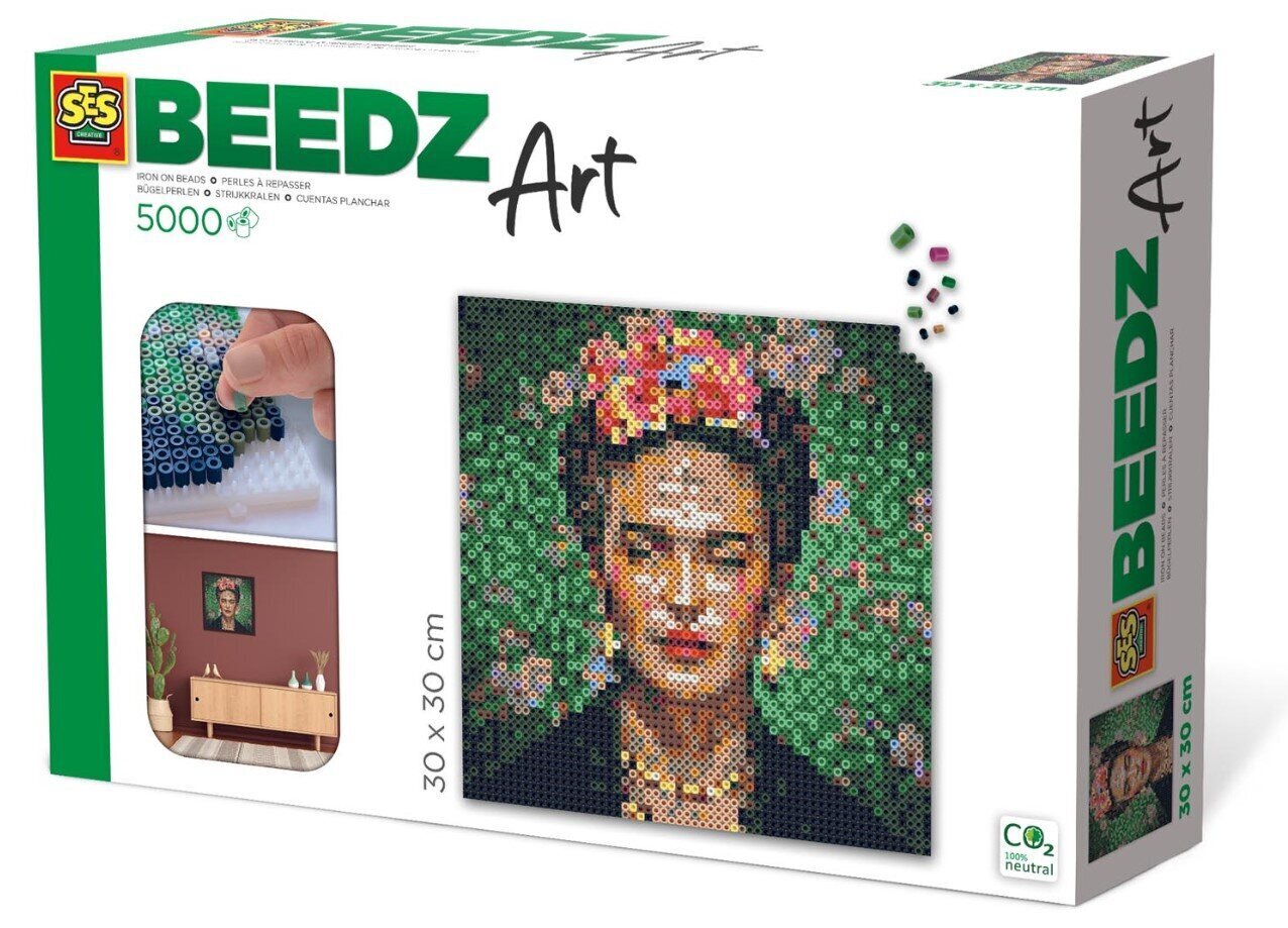 Helmestega mosaiik SES Creative BeedzArt Frida Kahlo цена и информация | Arendavad laste mänguasjad | hansapost.ee