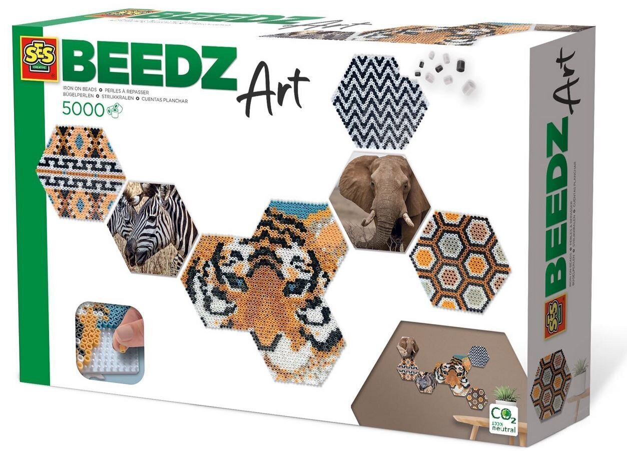 Helmestega mosaiik SES Creative BeedzArt Safari hind ja info | Arendavad laste mänguasjad | hansapost.ee