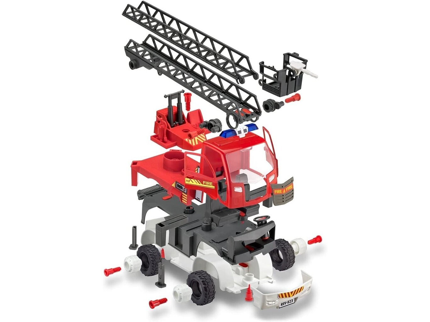 Revell - First Construction Fire engine ladder truck, 1/20, 00914 цена и информация | Klotsid ja konstruktorid | hansapost.ee