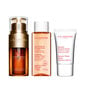 Näohoolduskomplekt Clarins Youthfil Radiance: Näoseerum 30 ml + Mitsellaarvesi 50 ml + Näopalsam 15 ml цена и информация | Näoõlid, ampullid ja seerumid | hansapost.ee