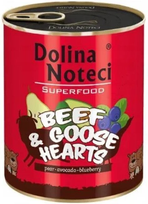 Dolina Noteci Premium SuperFood koos veise- ja hanesüdametega, 6x800 g hind ja info | Koerakonservid | hansapost.ee