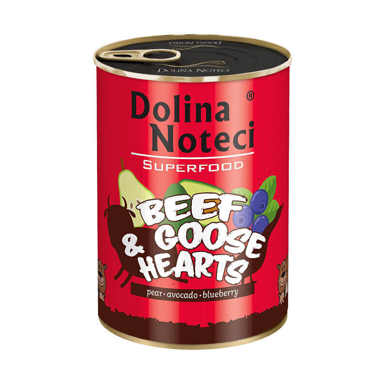 Dolina Noteci Premium SuperFood koos veise- ja hanesüdametega, 6x400 g hind ja info | Koerakonservid | hansapost.ee