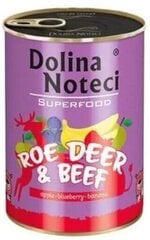 Dolina Noteci Premium SuperFood с олениной и говядиной, 6х400 гр цена и информация | Консервы для собак | hansapost.ee