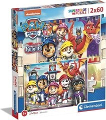 Puzzle Clementoni PawPatrol, 2 x 60 tk. hind ja info | Pusled lastele ja täiskasvanutele | hansapost.ee