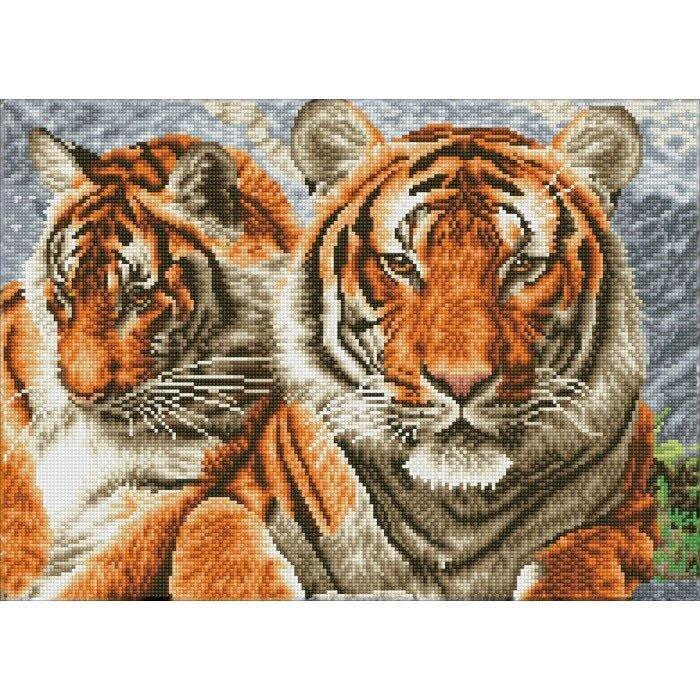 Teemantmosaiik Tigers, 37x51 hind ja info | Teemantmaalide komplektid | hansapost.ee