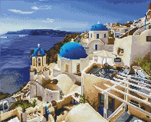 Teemantmosaiik Santorini blue 52x42 cm price and information | Diamond painting kits | hansapost.ee