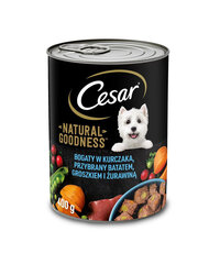 Cesar koos kana, bataadi, herneste ja jõhvikatega, 6x400 g price and information | Koerakonservid | hansapost.ee