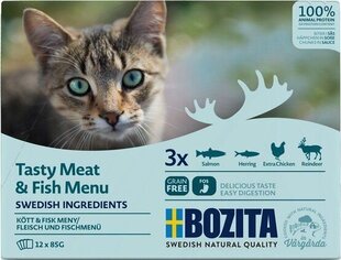 Bozita Cat Multibox liha ja kalaga, 12x85 g price and information | Canned food for cats | hansapost.ee