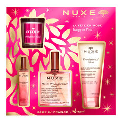 Kosmeetikakomplekt Nuxe Happy In Pink: kuivõli 100 ml + küünal 70 g + parfüümvesi 15 ml + dušigeel 100 ml цена и информация | Сыворотки для лица, масла | hansapost.ee