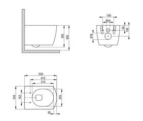 Wc-poti komplekt Deante Hiacynt New 6in1 hind ja info | WС-potid | hansapost.ee