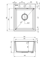 Graniidist köögivalamu Deante Corio, ZRC_2103, Graphite цена и информация | Раковины на кухню | hansapost.ee