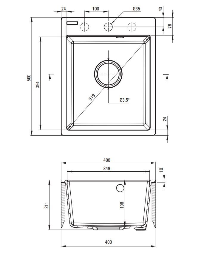 Graniidist köögivalamu Deante Corio, ZRC_2103, Graphite цена и информация | Köögivalamud | hansapost.ee