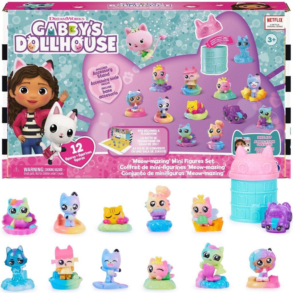 Kassikujude komplekt Gabby's Dollhouse, 12 tk цена и информация | Mänguasjad tüdrukutele | hansapost.ee