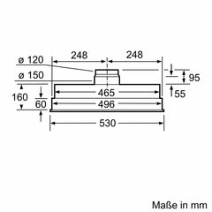 Traditsiooniline õhupuhasti Neff DBM60A 206W 618 M3/H Hõbedane (53 cm) hind ja info | Õhupuhastid | hansapost.ee