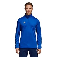 Meeste spordi dressipluus Adidas Core 18 TR Top M CV3998, sinine hind ja info | Spordiriided meestele | hansapost.ee