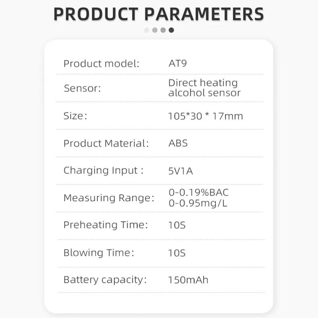 Alkomeeter Riff RF-0061 hind ja info | Alkomeetrid | hansapost.ee