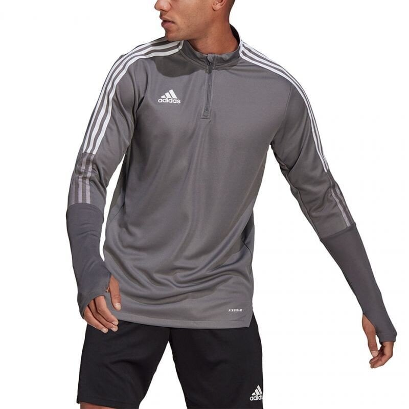 Meeste dressipluus Adidas Tiro 21 Training Top M GH7301, hall цена и информация | Spordiriided meestele | hansapost.ee