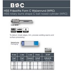 HSS борфреза цилиндрической C формы Bohrcraft (Ø 12 мм) цена и информация | Фрезы | hansapost.ee