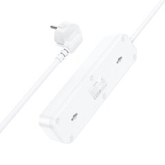 Удлинитель Hoco NS2 Aura 3 слота + 3xUSB-A, 1.8 м, белый цена и информация | Удлинители | hansapost.ee