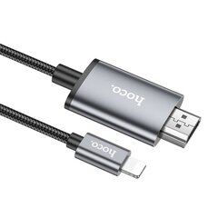 Кабель Hoco UA27 Lightning to HDMI, 2.0 м, серый цена и информация | Кабели и провода | hansapost.ee