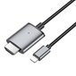 Hoco UA27 Lightning kuni HDMI 2.0m, hall цена и информация | Juhtmed ja kaablid | hansapost.ee