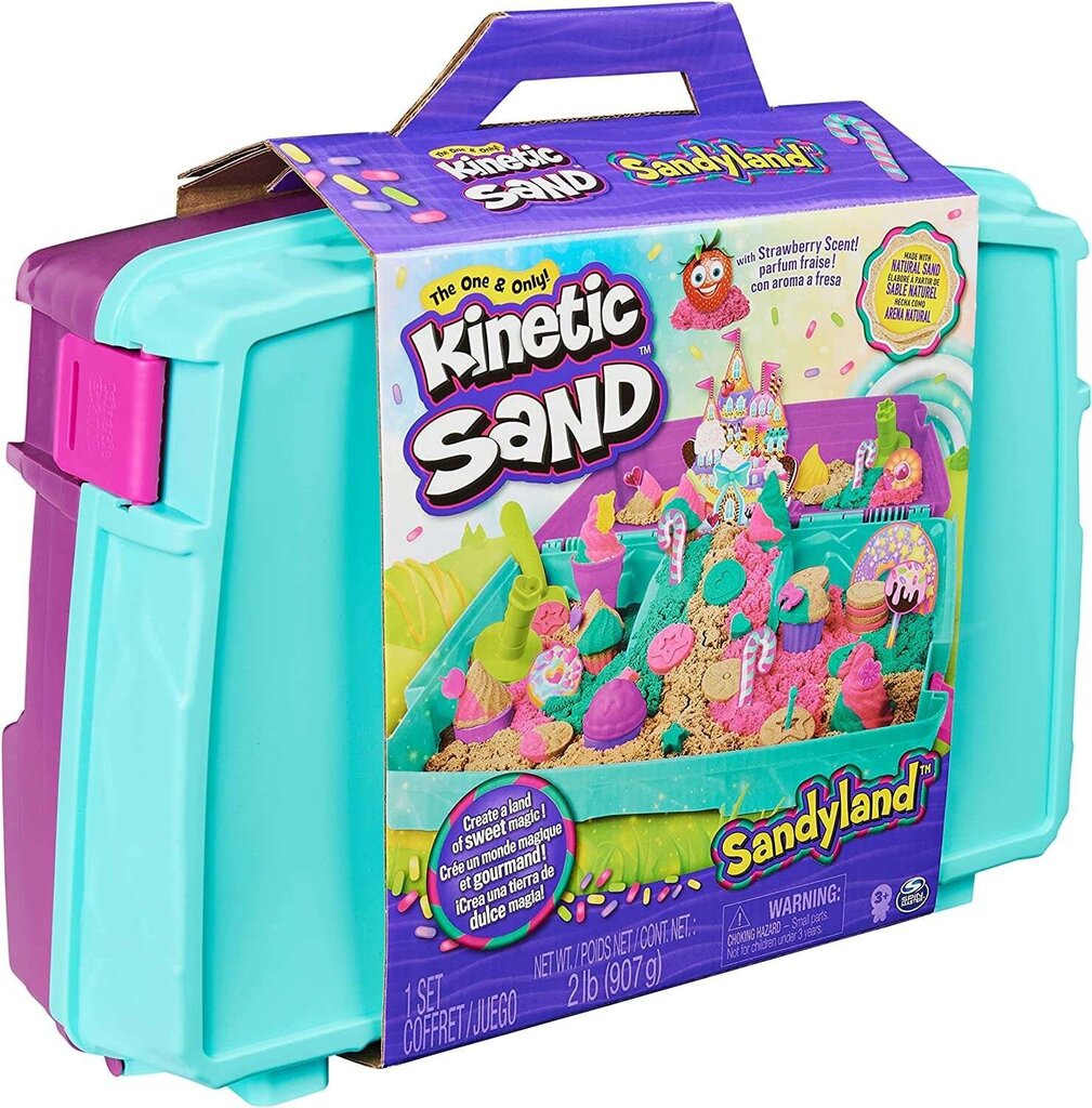 Komplekt Sandyland kohver Kinetic Sand 3 värvi + tarvikud цена и информация | Arendavad laste mänguasjad | hansapost.ee