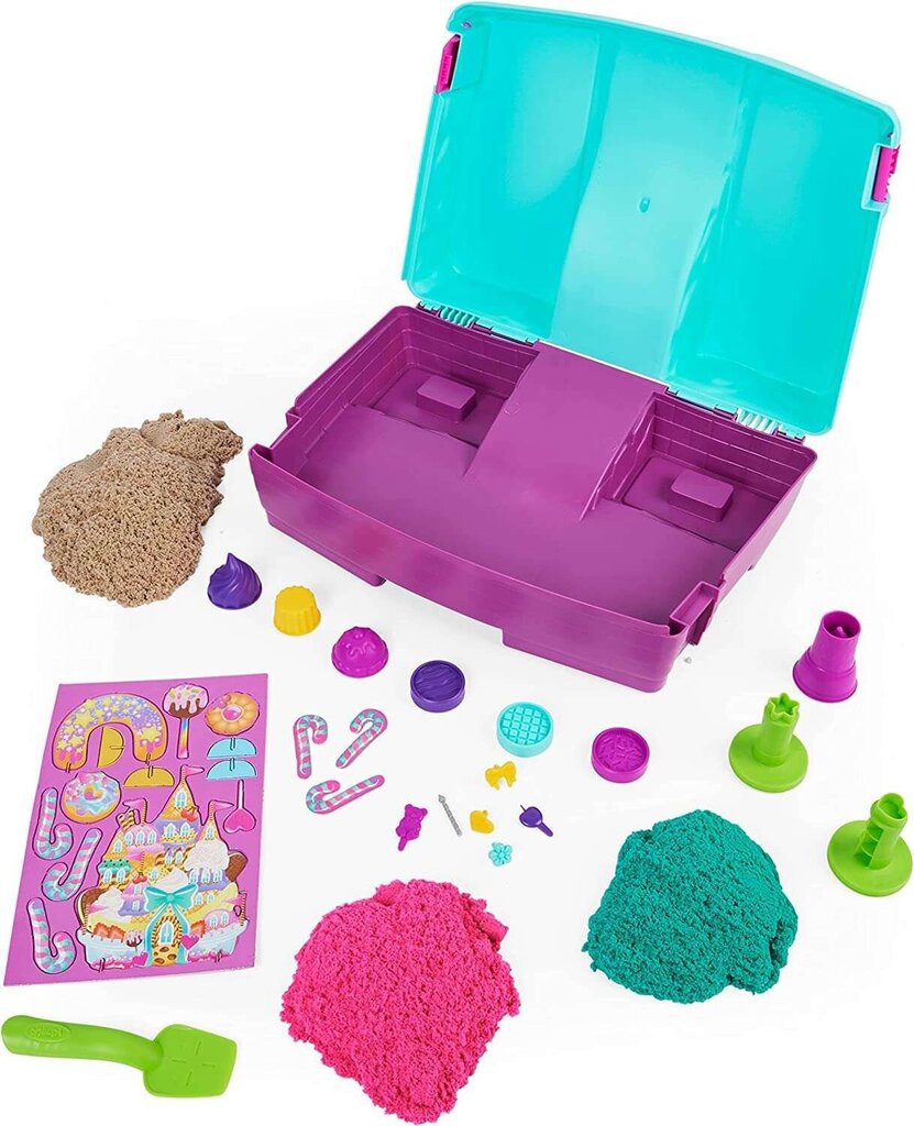 Komplekt Sandyland kohver Kinetic Sand 3 värvi + tarvikud цена и информация | Arendavad laste mänguasjad | hansapost.ee