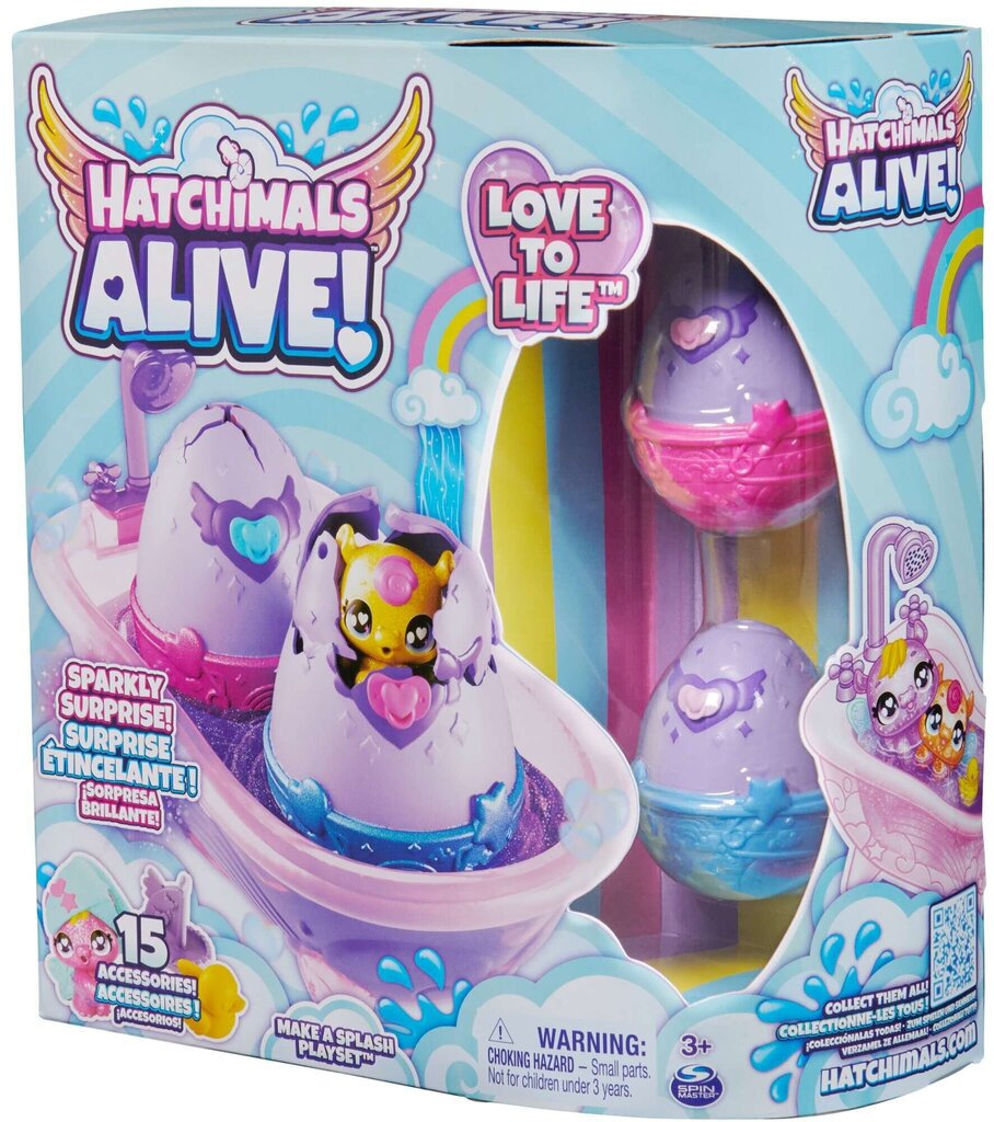 Figuurid Hatchimals Alive! Love to Live Ujuvad glitter + munad ja aksessuaarid цена и информация | Mänguasjad tüdrukutele | hansapost.ee