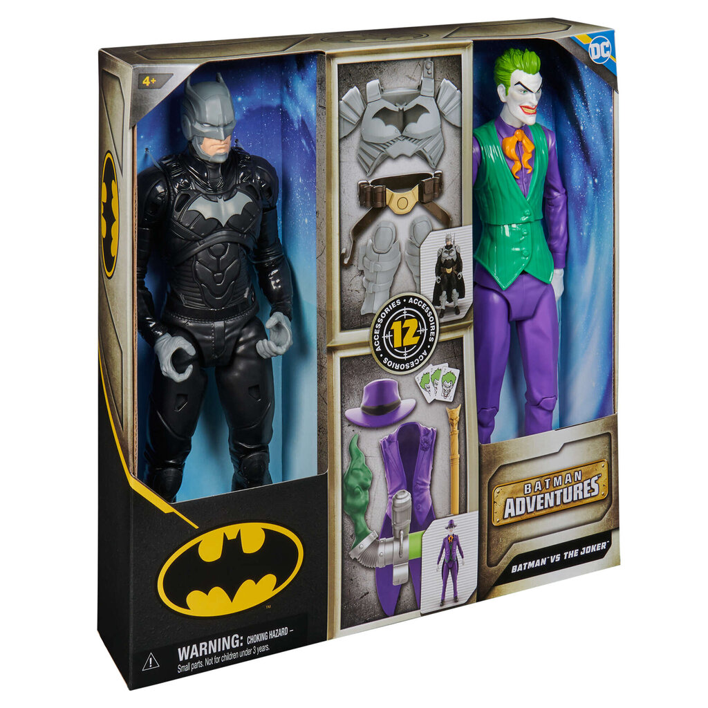 Suur 2-in-1 DC Comics Batman vs. Joker 30 cm figuuride ja tarvikute komplekt цена и информация | Mänguasjad poistele | hansapost.ee