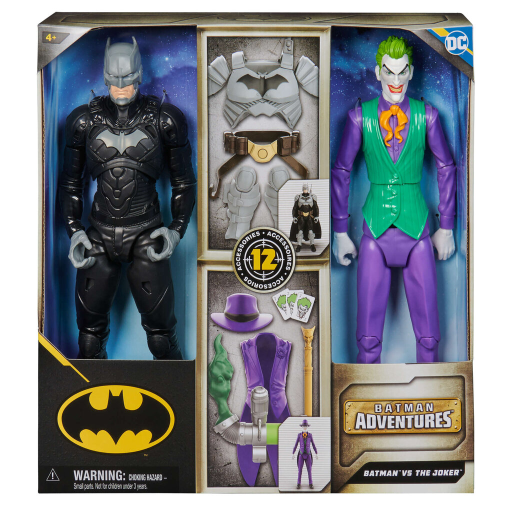 Suur 2-in-1 DC Comics Batman vs. Joker 30 cm figuuride ja tarvikute komplekt цена и информация | Mänguasjad poistele | hansapost.ee