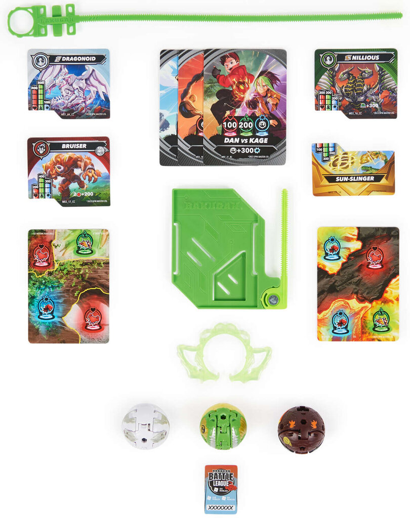 Komplekt Bakugan Starter Pack strateegia mängu 3 figuuri Special Attack Nillious цена и информация | Mänguasjad poistele | hansapost.ee