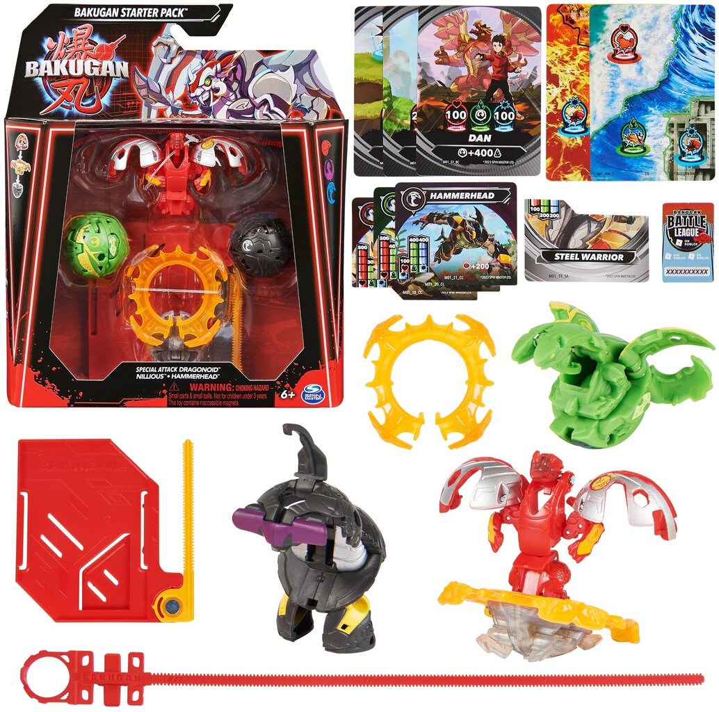 Komplekt Bakugan Starter Pack strateegia mängu 3 figuuri цена и информация | Mänguasjad poistele | hansapost.ee