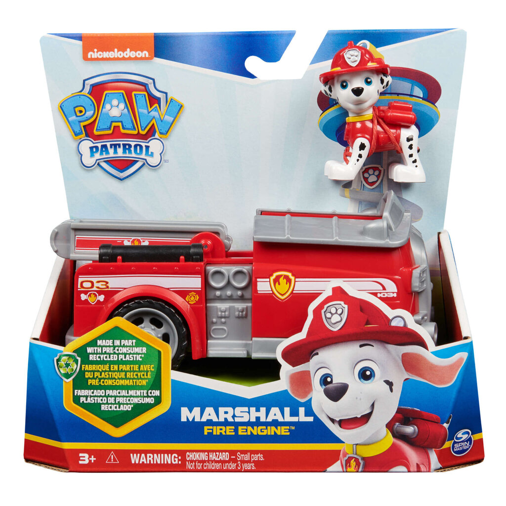 Marshall tuletõrjeauto Paw Patrol 2in1 koos ökofiguuriga цена и информация | Mänguasjad poistele | hansapost.ee