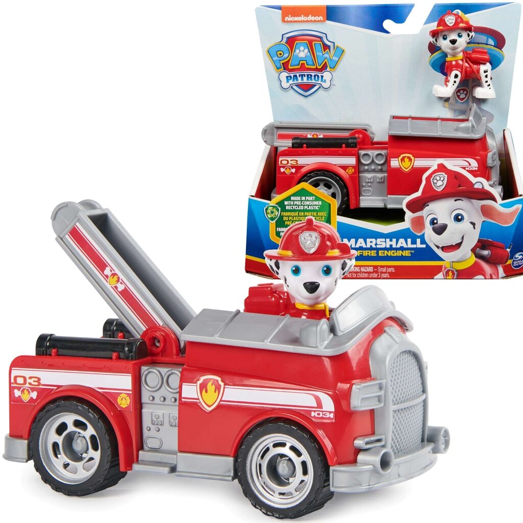 Marshall tuletõrjeauto Paw Patrol 2in1 koos ökofiguuriga цена и информация | Mänguasjad poistele | hansapost.ee