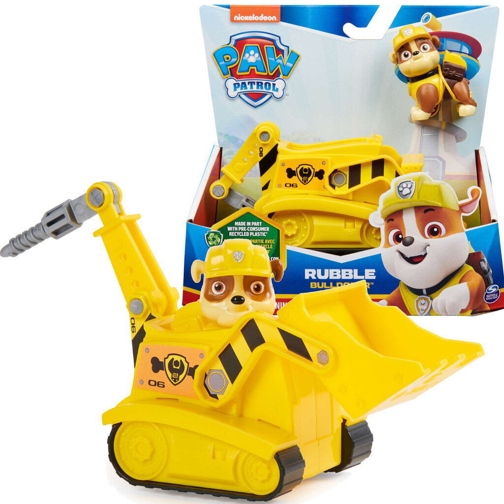 Bulldozer Rubble sõiduk Paw Patrol 2-in-1 koos ökofiguuriga hind ja info | Mänguasjad poistele | hansapost.ee