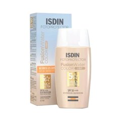 Солнцезащитное средство с цветом Isdin Fusion Water Spf 50 Light 50 ml цена и информация | Кремы от загара | hansapost.ee