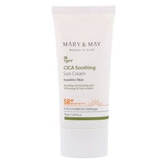 Mary&May CICA rahustav päikesekreem SPF50+ PA++++, 50ml hind ja info | Päikesekaitse ja päevitusjärgsed kreemid | hansapost.ee