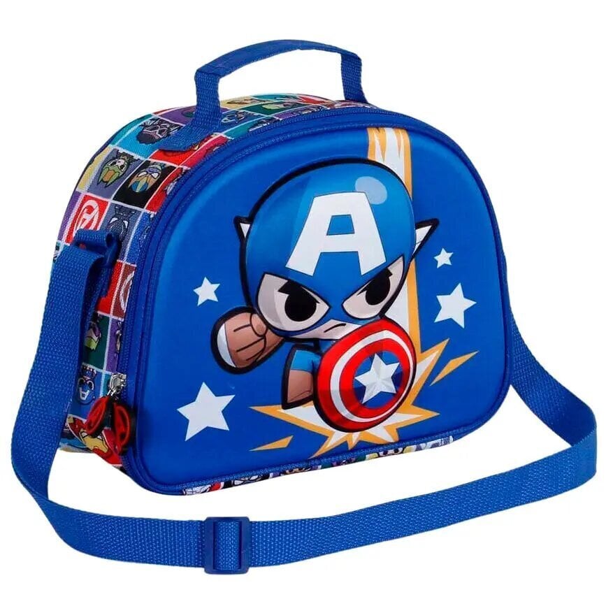 Lõunasöögikott Marvel Avengers Captain America Punch 3D hind ja info | Koolikotid ja seljakotid | hansapost.ee